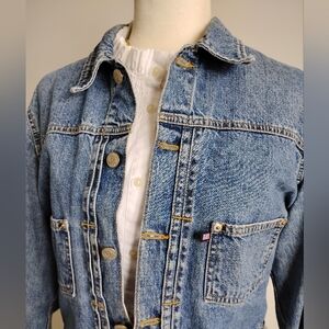 Polo Ralph Lauren Vintage 90s Baby Denim Jacket Cotton Classic Utility Size M